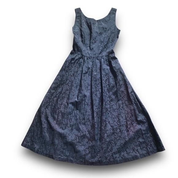 v i n t a g e :: Floral Damask Edwardian Dress Bolero Peplum Jacket Set - Picture 9 of 16